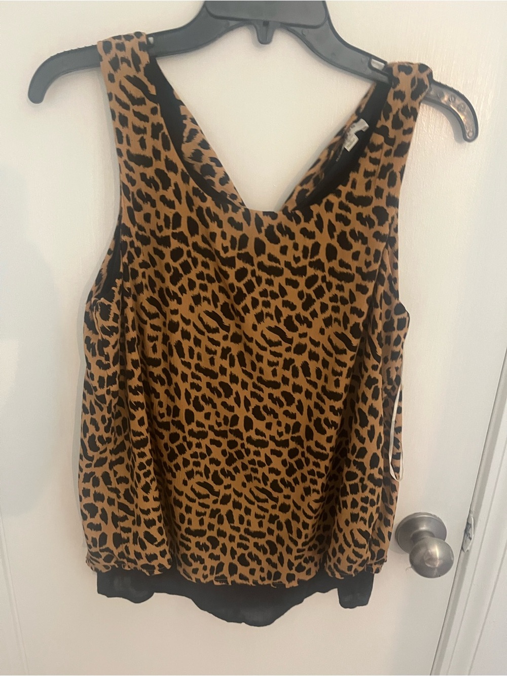 Umgee Leopard Print V-Neck Sleeveless Camisole - Brown/Black